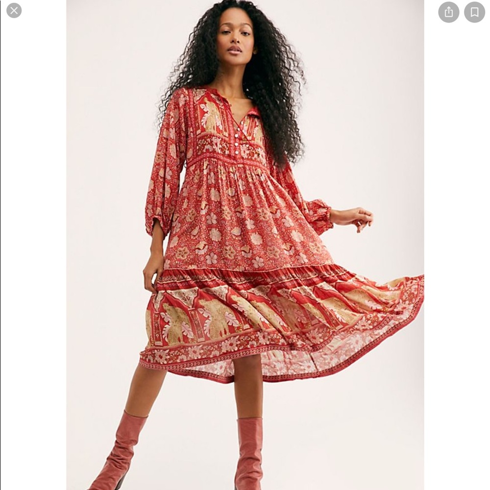 Spell x free people exclusive poinciana red gown